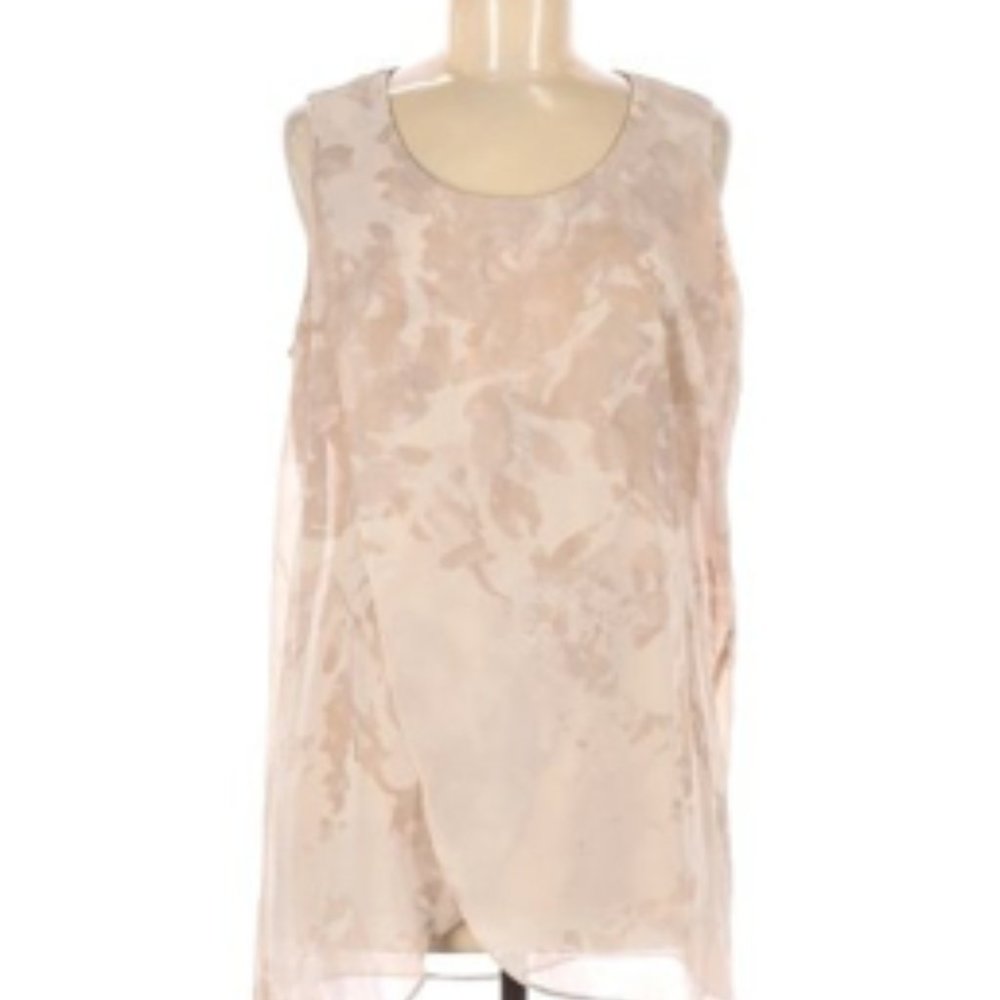 H by Halston Sleeveless Tunic w/ Floral Print